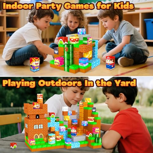 Magnetic Blocks Kids Toys & Games (100 Count)