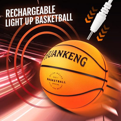 Rechargeable Glow in The Dark Basketball for Kids and Adults