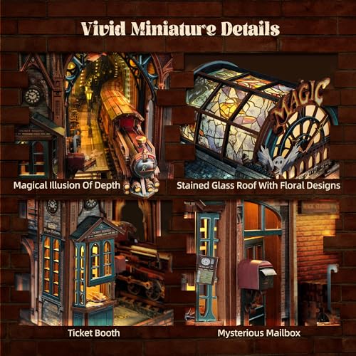 LED 3D Puzzle Magic Station Book Nook Kit