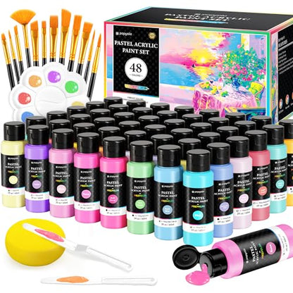 64 PCS Pastel Acrylic Paint Set