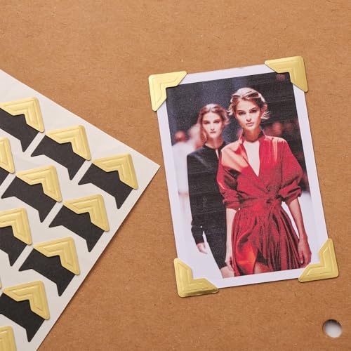 Photo Corners 120 Pcs Gold Self