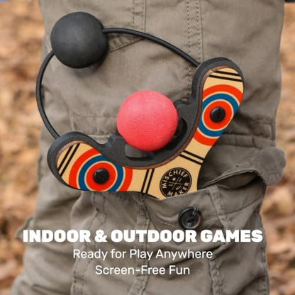 Mischief Maker® Wooden Slingshot for Kids with Soft Foam Balls (4 Count)