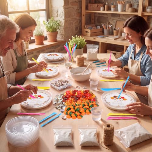 12 Kit DIY Stepping Stone Mold 10 Inch for Garden (12 Count)