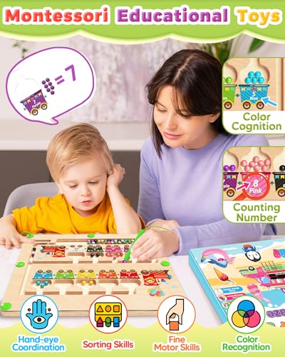 Magnetic Color and Number Maze