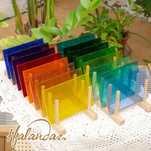 16 Sheets 4x6 in Stained Glass Sheets