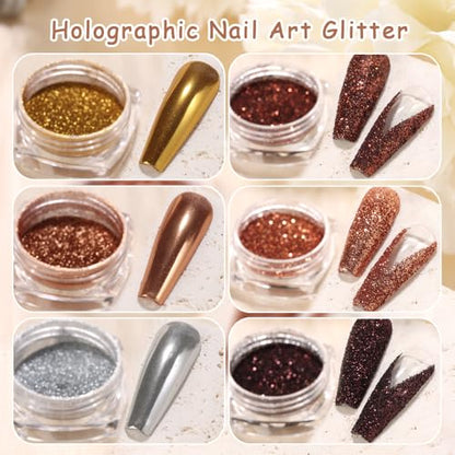 Chrome Nail Powder Metallic Mirror Effect Pigment Dust