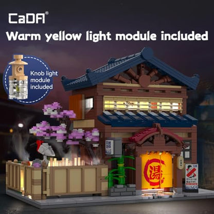 C66012W Japanese Hot Spring Hotel Building Block Model