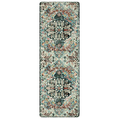 Reine Bohemian Floral 2'8" x 8' Washable Hallway Runner Rug