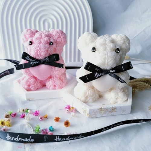 Rose Bear Silicone Mold for Candle Making