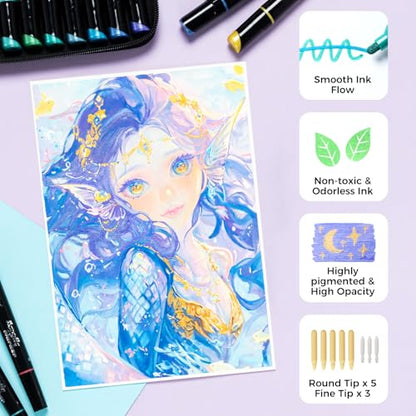 Acrylic Paint Markers 60 Colors (30 Count)