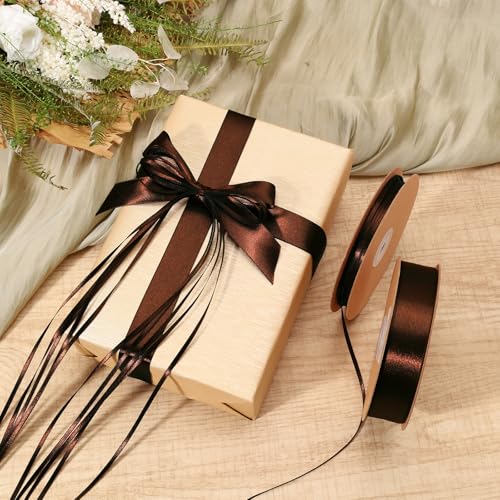 Brown Satin Ribbon 1 inch x 50 Yards
