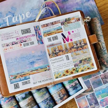 34 Rolls Oil Painting Aesthetic Washi Tape Set
