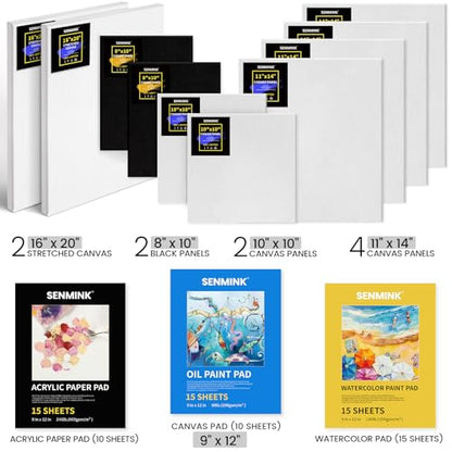 196Pcs Deluxe Artist Painting Set with French Easel (196 Count)