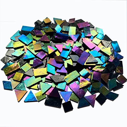 Iridescent Black Glass Mosaic Tiles (9 Ounce)