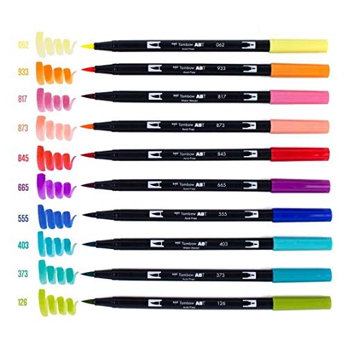 Dual Brush Pen Art Markers (10 Count)