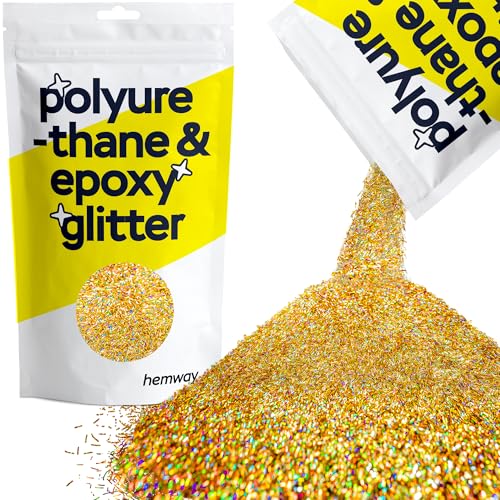 Resin Glitter Gold Holographic Fibre Strands 100g (3.5 Ounce)
