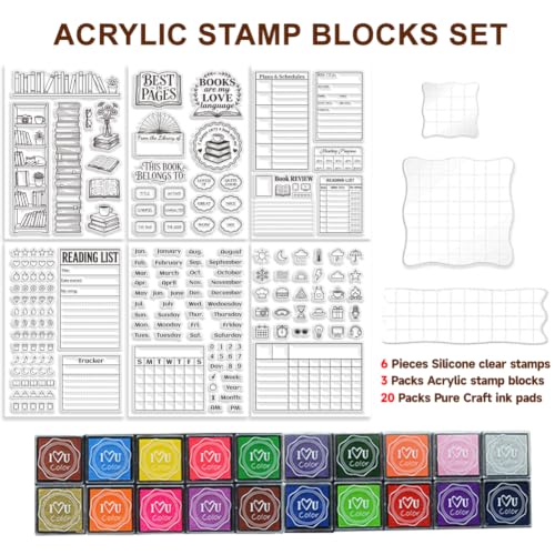 6Pcs Diary Journal Clear Stamps for Card Making