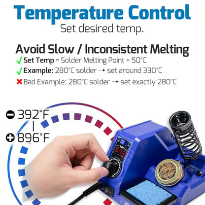 926LED V3 Soldering Station 130W MAX Soldering Iron Kit with Solder Wire