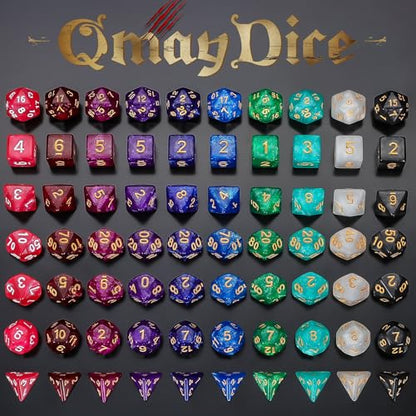 10 Sets Polyhedral Dice (70 Count)