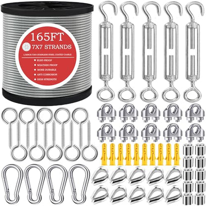 165FT Steel Cable Kit
