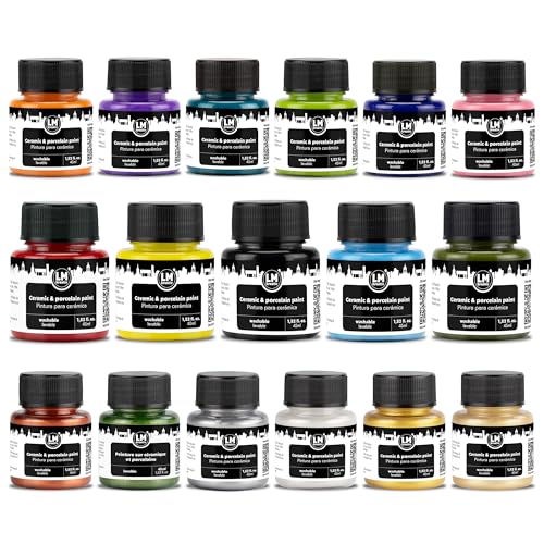 Ceramic and Porcelain Paint Set (25.87 Fl Oz)