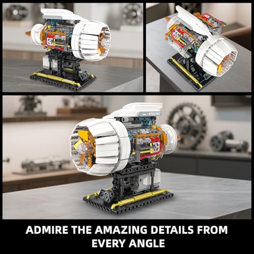 Aircraft Engine Building Kit for Adults (635 Count)
