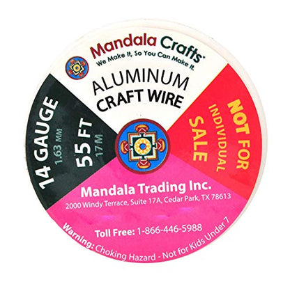 14 Gauge Silver Tone Combo Anodized Aluminum Craft Wire (333 Foot)