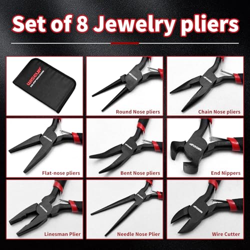 8 Piece Mini Pliers Set