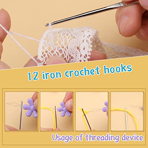 110 Pcs Crochet Hooks Set 0.6