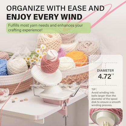 Yarn Winder Ball Winder for Crocheting Yarn Spinner for Knitting