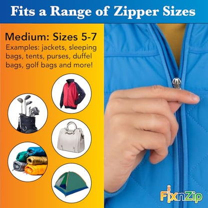 Medium Black Nickel Zipper Repair Kit