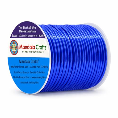 12 Gauge True Blue Anodized Aluminum Craft Wire