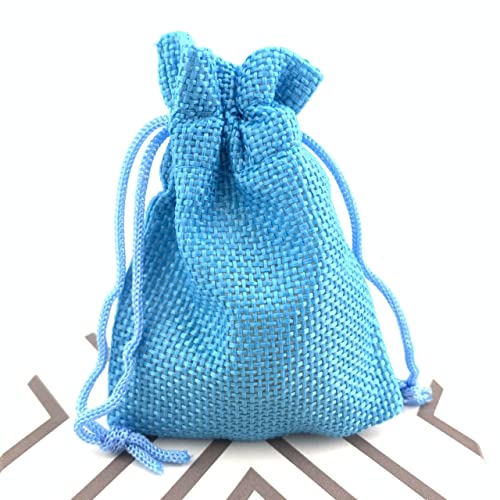 Pack Of 25 Burlap Gift Bags with Drawstring Linen Jewelry Pouches Wedding Hessian Jute Bags for Birthday and Treat Pouches Party Wedding Favors Gift