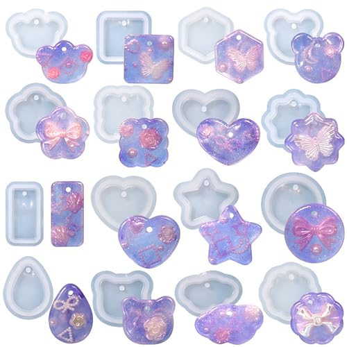 16 Pack Pendant Mold Earring Mold Rectangle Pendant (16 Count)