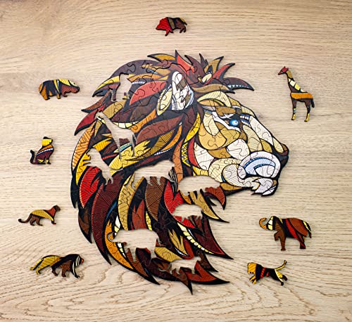 Lion S Colorful Wooden Jigsaw Puzzle