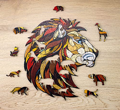 Lion S Colorful Wooden Jigsaw Puzzle