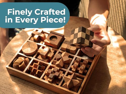 12 in 1 3D Wood Puzzle Box Set (12 Count)