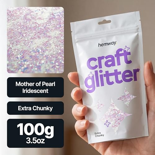 Craft Glitter Mother of Pearl Iridescent 100g Extra Chunky Glitter (3.5 Ounce)