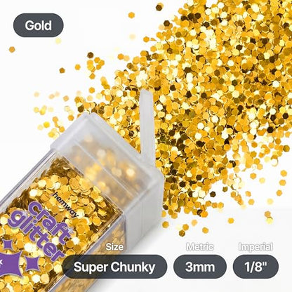 Craft Glitter Shaker Gold 110g Super Chunky (3.9 Ounce)