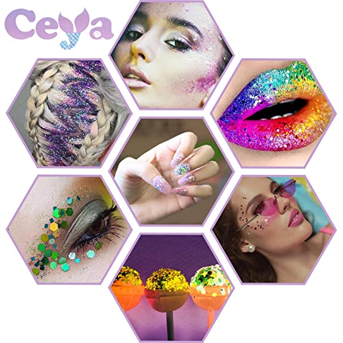 Holographic Chunky Glitter Set 28 Colors (9.88 Ounce)