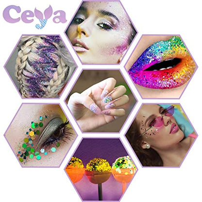Holographic Chunky Glitter Set 28 Colors (9.88 Ounce)