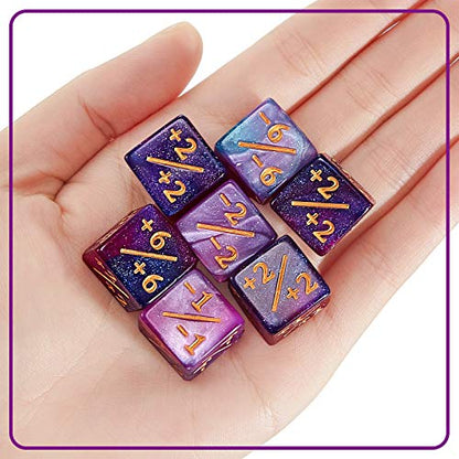 24 Pcs Pieces D6 Dice Counters with 2 Bag
