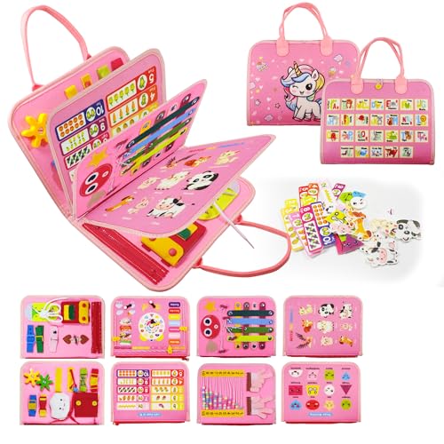 Montessori Busy Board for Girls 3 4 5 Year