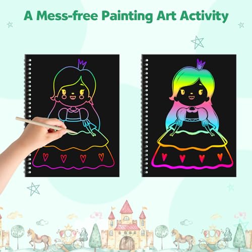 2 Pack Rainbow Scratch Paper Notebooks