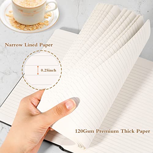 6 Pack Lined Black Notebook Journals