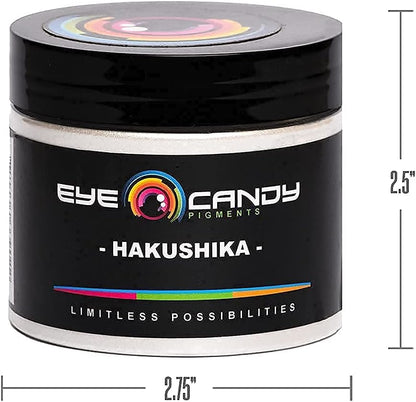 Eye Candy Pigments Premium White Mica Powder - Hakushika White (50gr) - for Epoxy, Resin, Soap, Paint, Woodworking, Acrylic Pouring, Bath Bombs, Fishing Lures - DIY Arts and Crafts Additive