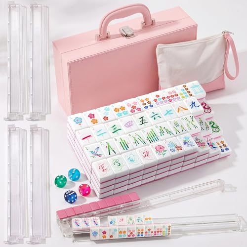 American Mahjong Set 168 Blossom Acrylic Numbered Tiles (172 Count)