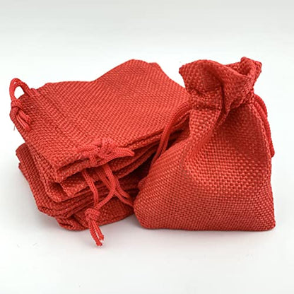 Pack Of 25 Burlap Gift Bags with Drawstring Linen Jewelry Pouches Wedding Hessian Jute Bags for Birthday and Treat Pouches Party Wedding Favors Gift