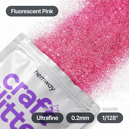 Craft Glitter Fluorescent Pink 100g Ultrafine Glitter (3.5274 Ounce)
