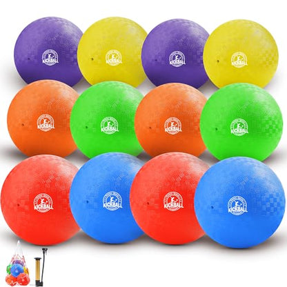 10 Inch Kickball Playground Ball 12 Pack (12 Count)